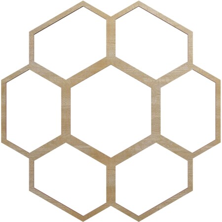 Ekena Millwork Florin Wood Fretwork Pierced Ceiling Medallion, Birch, 18"OD x 6 3/8"ID x 3/8"T CMWP18X18X0375FOBI